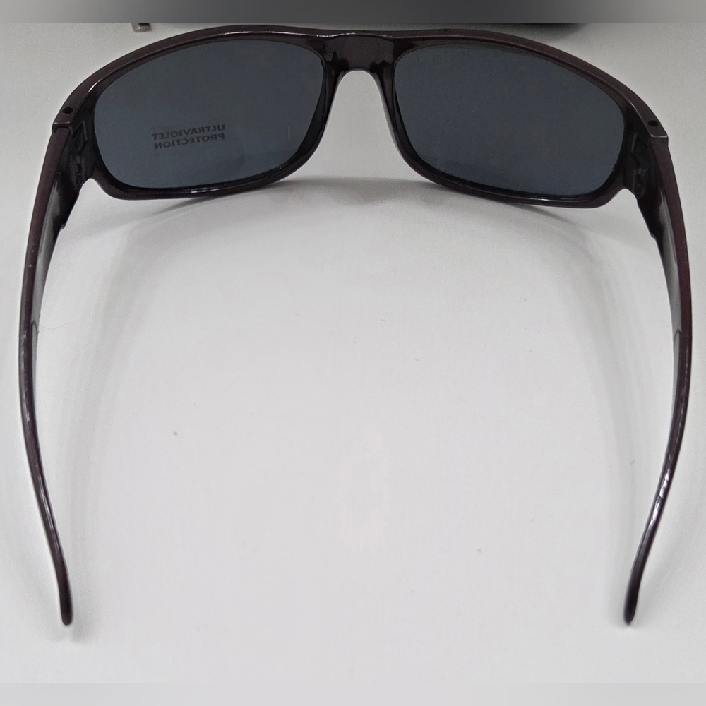 Burgundy Rectangular Uv Protection Sunglasses W/ … - image 5